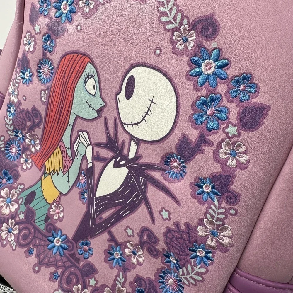 Disney Loungefly Jack Sally Nightmare Before Christmas Burton Backpack Purple